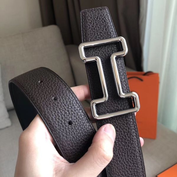 HERM Tonight 38MM Reversible Belt In Cafe Clemence Leather